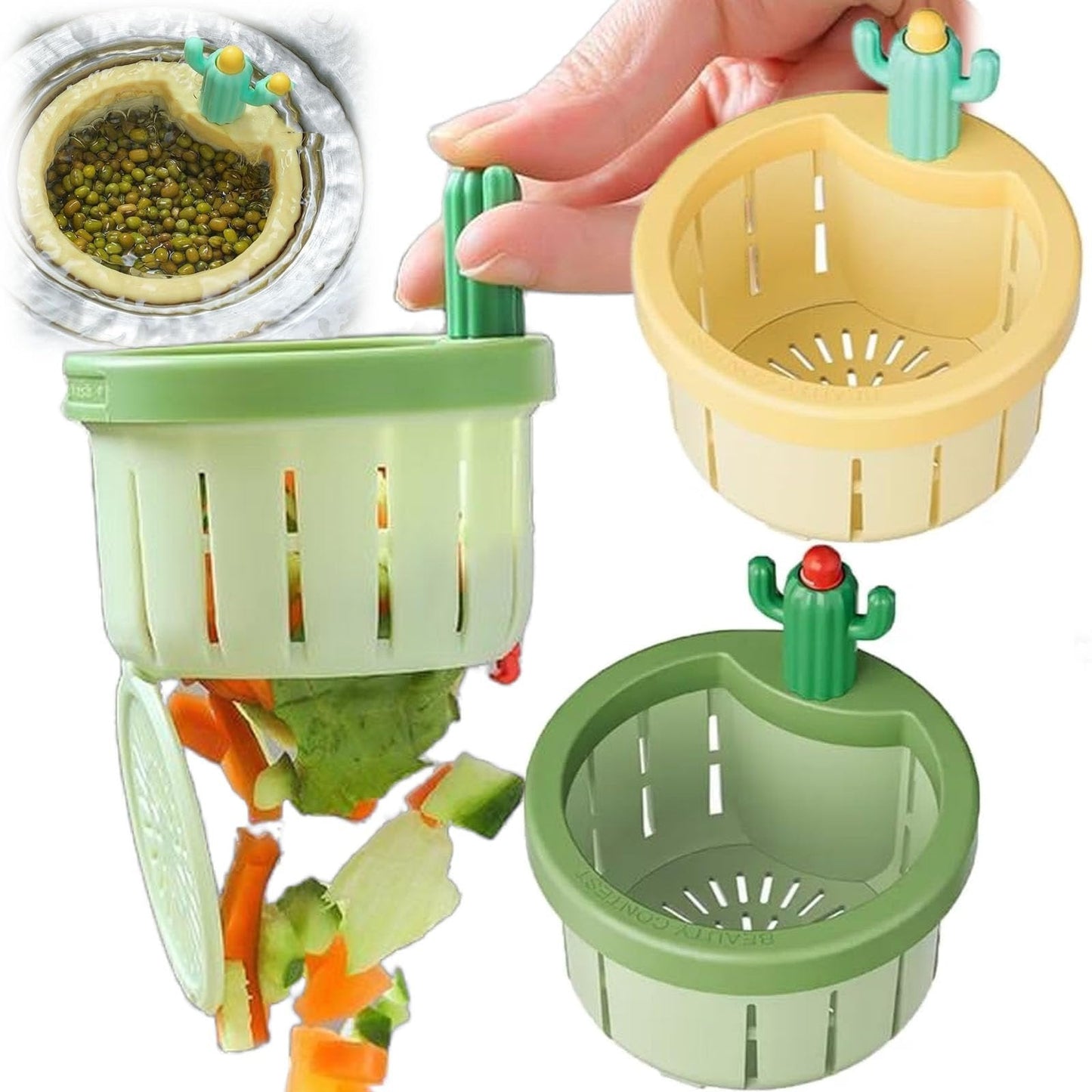 🍽️Cactus Kitchen Automatic Dumping Sink Filter