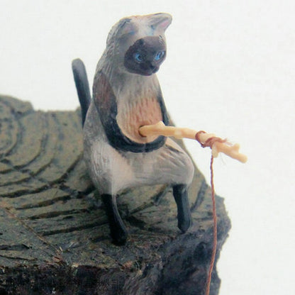 ⏰🔥LAST DAY 59% OFF - Hand-Painted Mini Cat Desk Figurines 😺 Set of 5 Cute Cartoon Kitty Companions