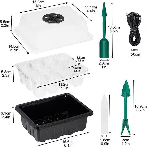 🌱 🎁 Final Day Sale-Adjustable Humidity Seed Starter Trays