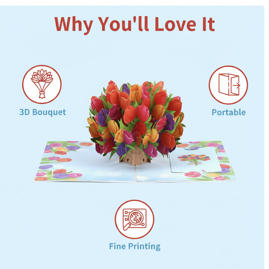 💐 Pop-Up Wildflower Valentine’s Card