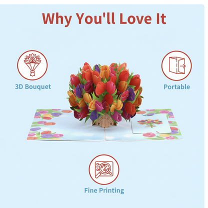 💐 Pop-Up Wildflower Valentine’s Card