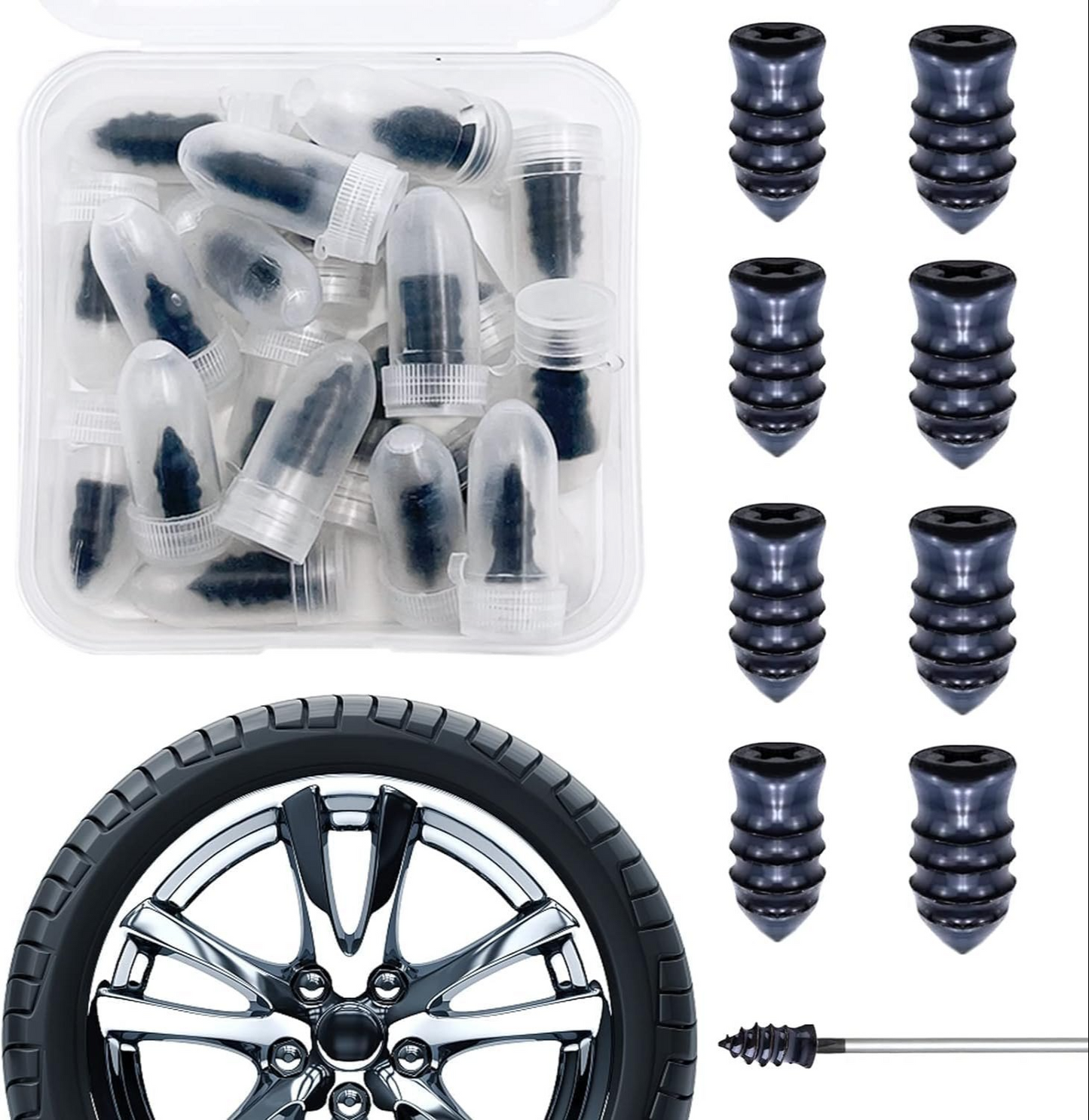 🎆 New Year Mega Sale – 49% OFF! 🔥 Instant Tire Plug Repair Kit 🚗✨ Free Screwdriver Included! ⭐