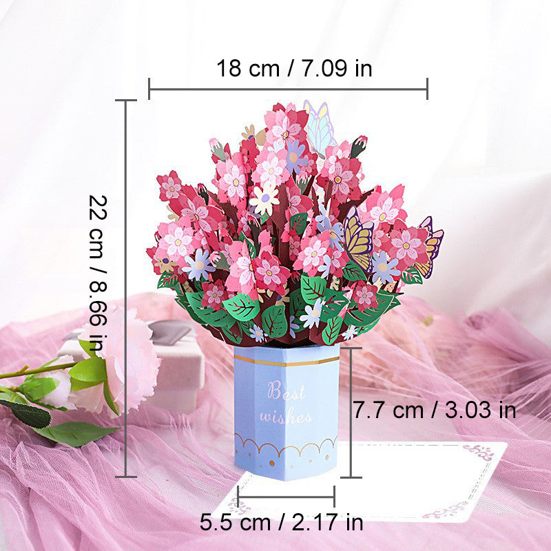 💐 Pop-Up Wildflower Valentine’s Card