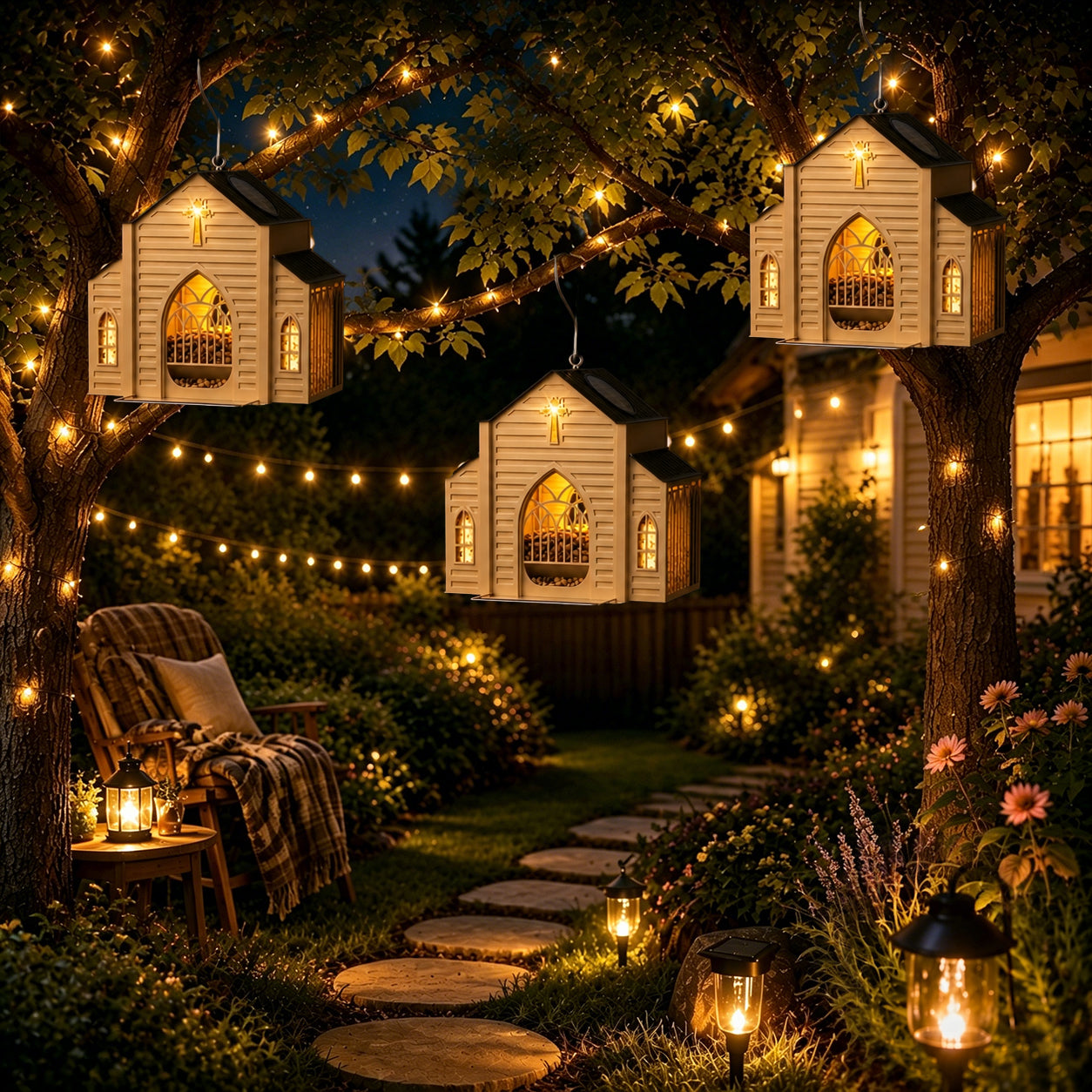 ✨ Create Your Private Sanctuary – Solar Church Bird Feeder 🎁 (Enjoy Free Shipping Sitewide)