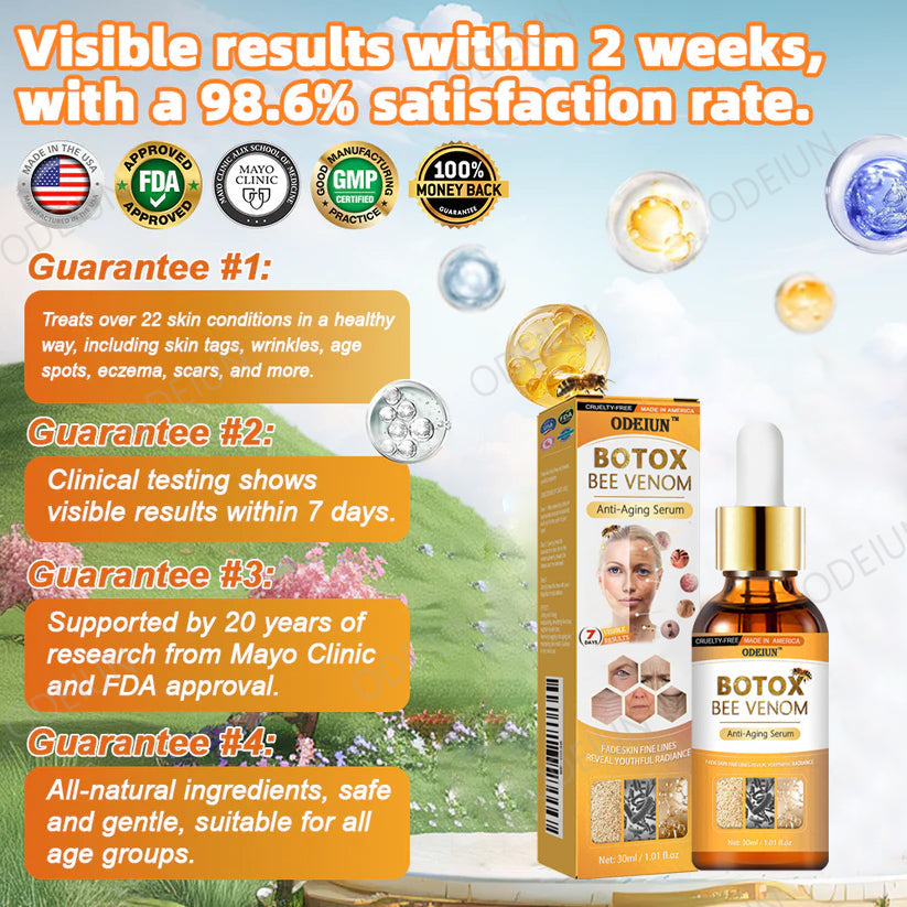 🎁Flash Sale - ODEIUN™ BOTOX Bee Venom Anti-Aging Serum - Suitable for all skin types🐝💎