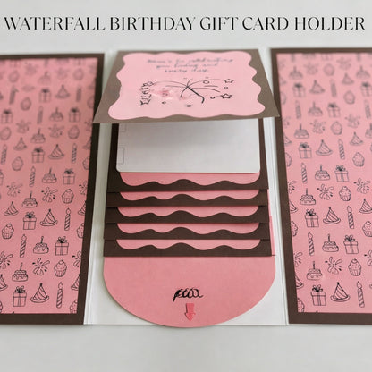 🎁LAST DAY 50% OFF - 🎂✨ Handmade Waterfall Gift Card Booklet💖