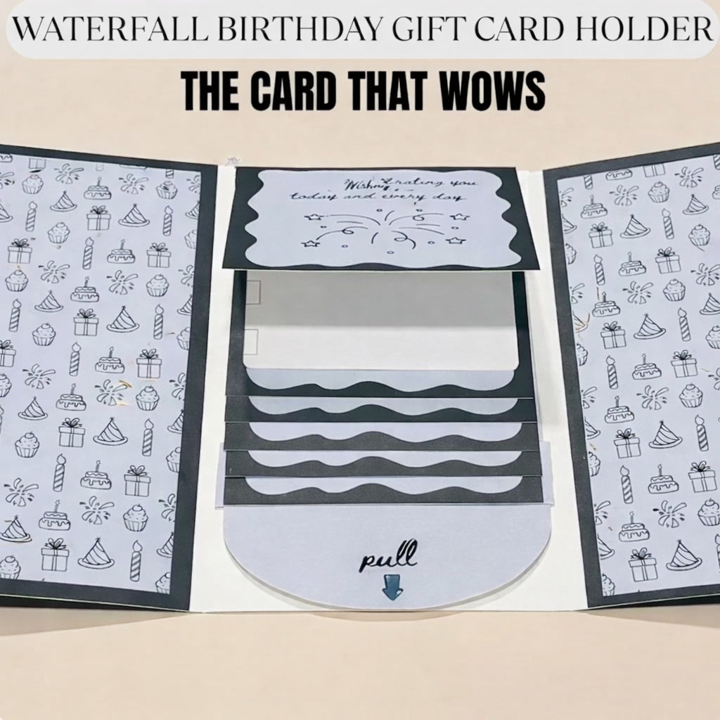 🎁LAST DAY 50% OFF - 🎂✨ Handmade Waterfall Gift Card Booklet💖