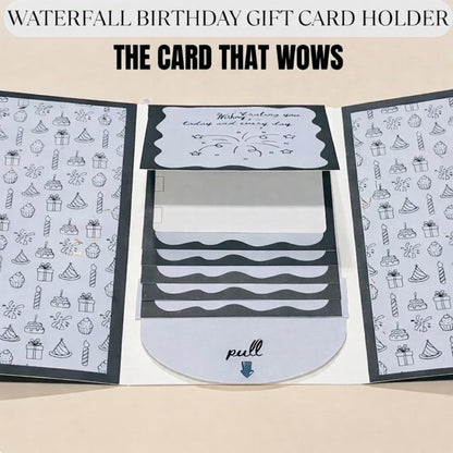 🎁LAST DAY 50% OFF - 🎂✨ Handmade Waterfall Gift Card Booklet💖