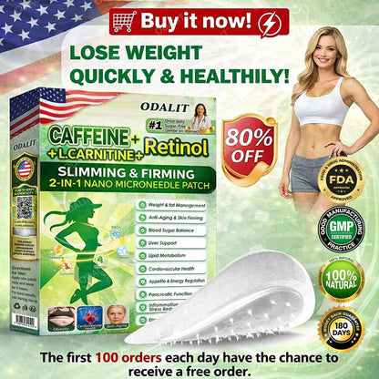 [FDA-Registered & Clinical support] 🇺🇸 ODALIT® L-Carnitine × Retinol | Slimming & Firming 2-in-1 Nano Microneedle Patch 🔥 Obesity, Diabetes, Sleep Apnea, And Joint Issues⏳