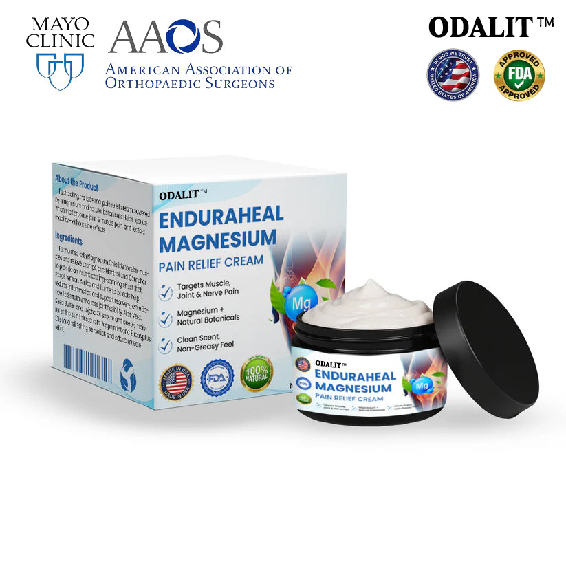 ODALIT™ EnduraHeal Magnesium Pain Relief Cream (Treats Arthritis, Neuropathy, Rheumatism, Sports Injuries & More)