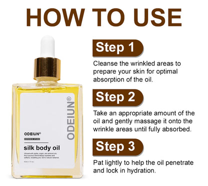 ✅ODEIUN® 𝐒𝐢𝐥𝐤 𝐁𝐨𝐝𝐲 𝐎𝐢𝐥 ✨ Firms, Lifts & Smooths the Skin, Reduces Wrinkles, and Restores Youthful Elasticity