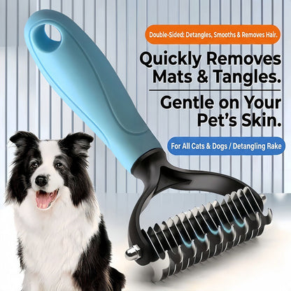 ✨ Dual-Sided Pet Grooming Comb for Dogs & Cats-Buy 2 Get 1 FREE! 🐶