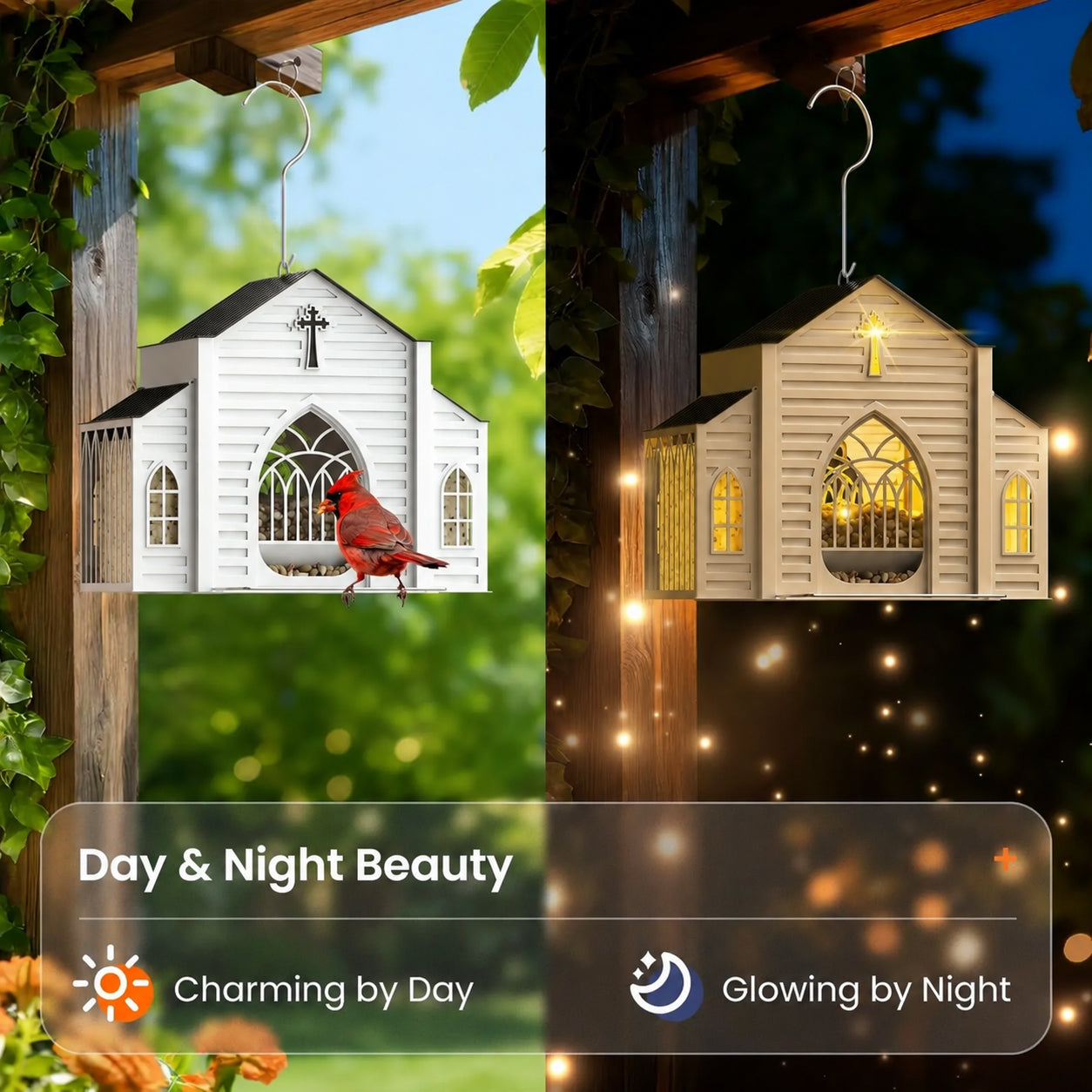 ✨ Create Your Private Sanctuary – Solar Church Bird Feeder 🎁 (Enjoy Free Shipping Sitewide)