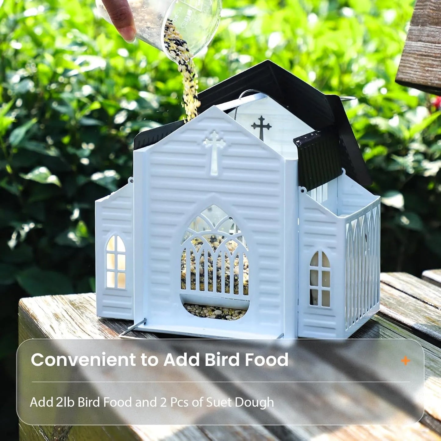 ✨ Create Your Private Sanctuary – Solar Church Bird Feeder 🎁 (Enjoy Free Shipping Sitewide)