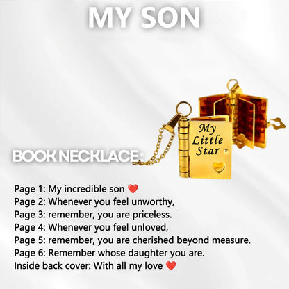 For Daughter/Son🌸 - My Little Star Book Necklace❤️