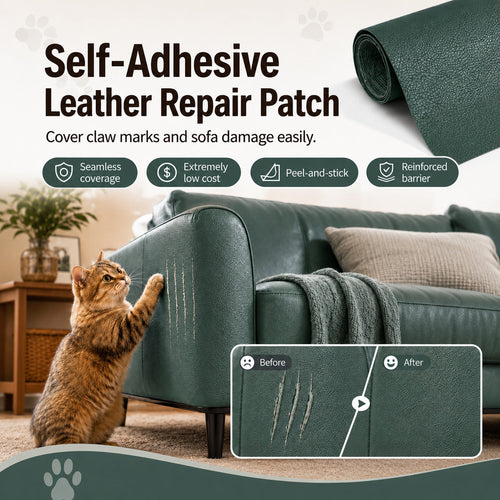 ⚡️ 3-Second Instant Fix (Peel & Stick):Self-Adhesive Leather Repair Patch