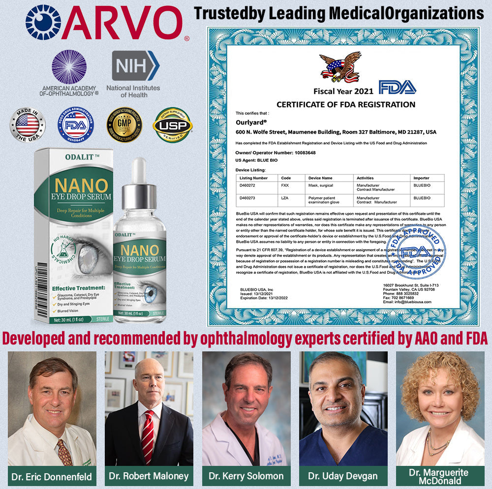 Made and Shipped from USA 💎💧ODALIT™ OptiFusion Nano Eye Drops Serum🔥 LAST DAY 80% OFF 💎