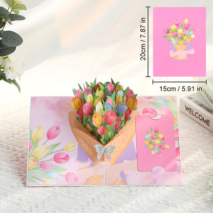 💐 Pop-Up Wildflower Valentine’s Card