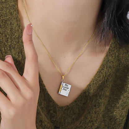 For Daughter/Son🌸 - My Little Star Book Necklace❤️