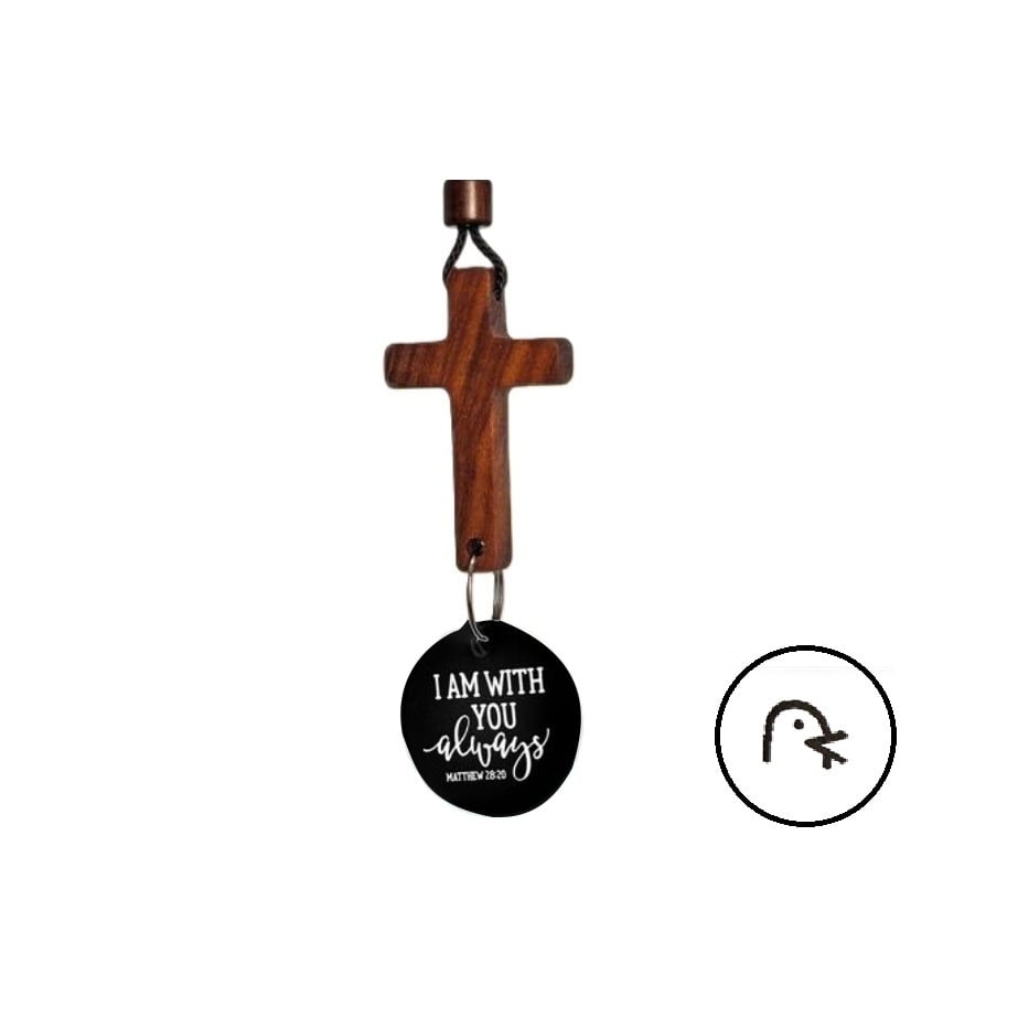 ✝️Bible Verse Car Rearview Hanging Cross Ornament -  Tap for a Bible Verse Every Day