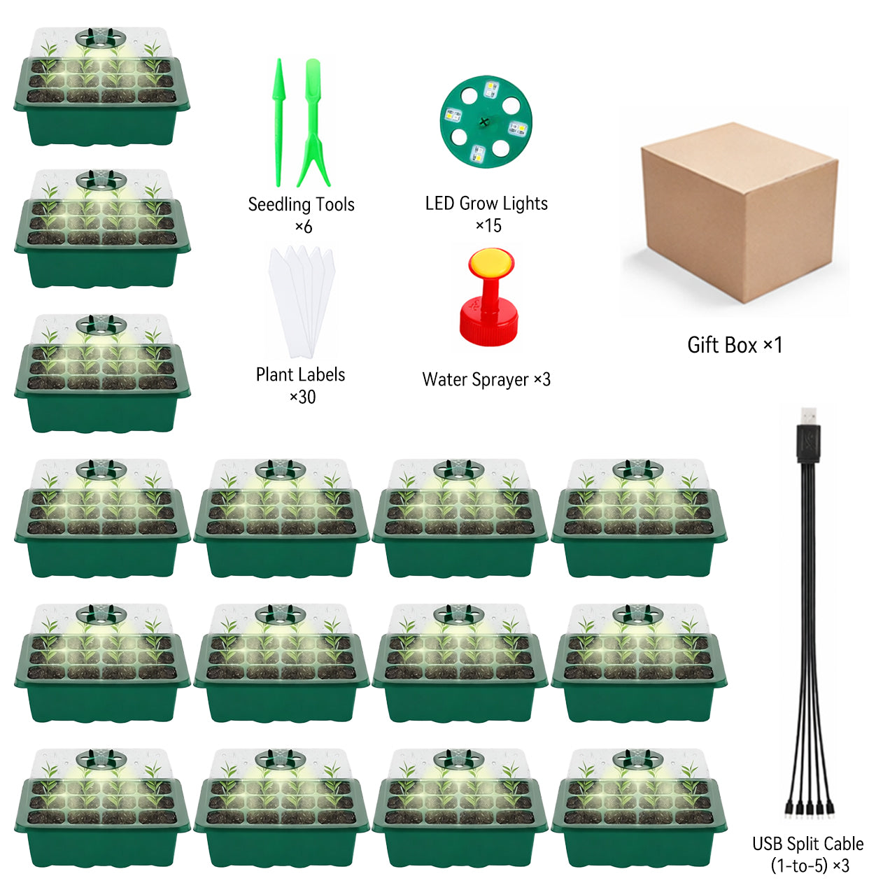 🌱 🎁 Final Day Sale-Adjustable Humidity Seed Starter Trays
