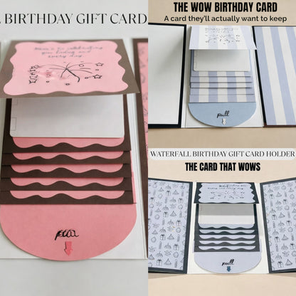 🎁LAST DAY 50% OFF - 🎂✨ Handmade Waterfall Gift Card Booklet💖