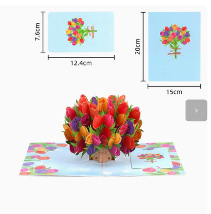 💐 Pop-Up Wildflower Valentine’s Card