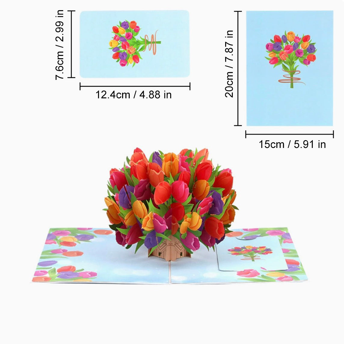 💐 Pop-Up Wildflower Valentine’s Card