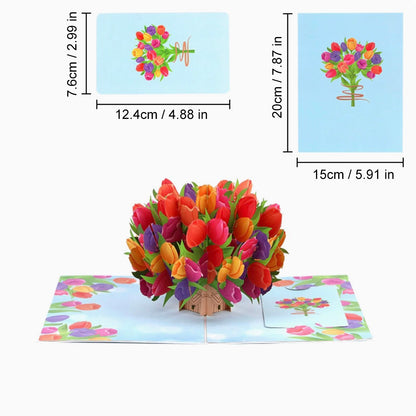 💐 Pop-Up Wildflower Valentine’s Card