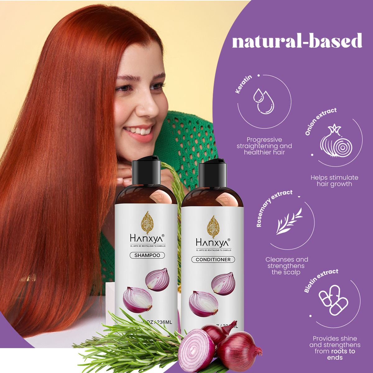 🌱 Regrow Your Hair Naturally —Onion Repair & Growth Shampoo