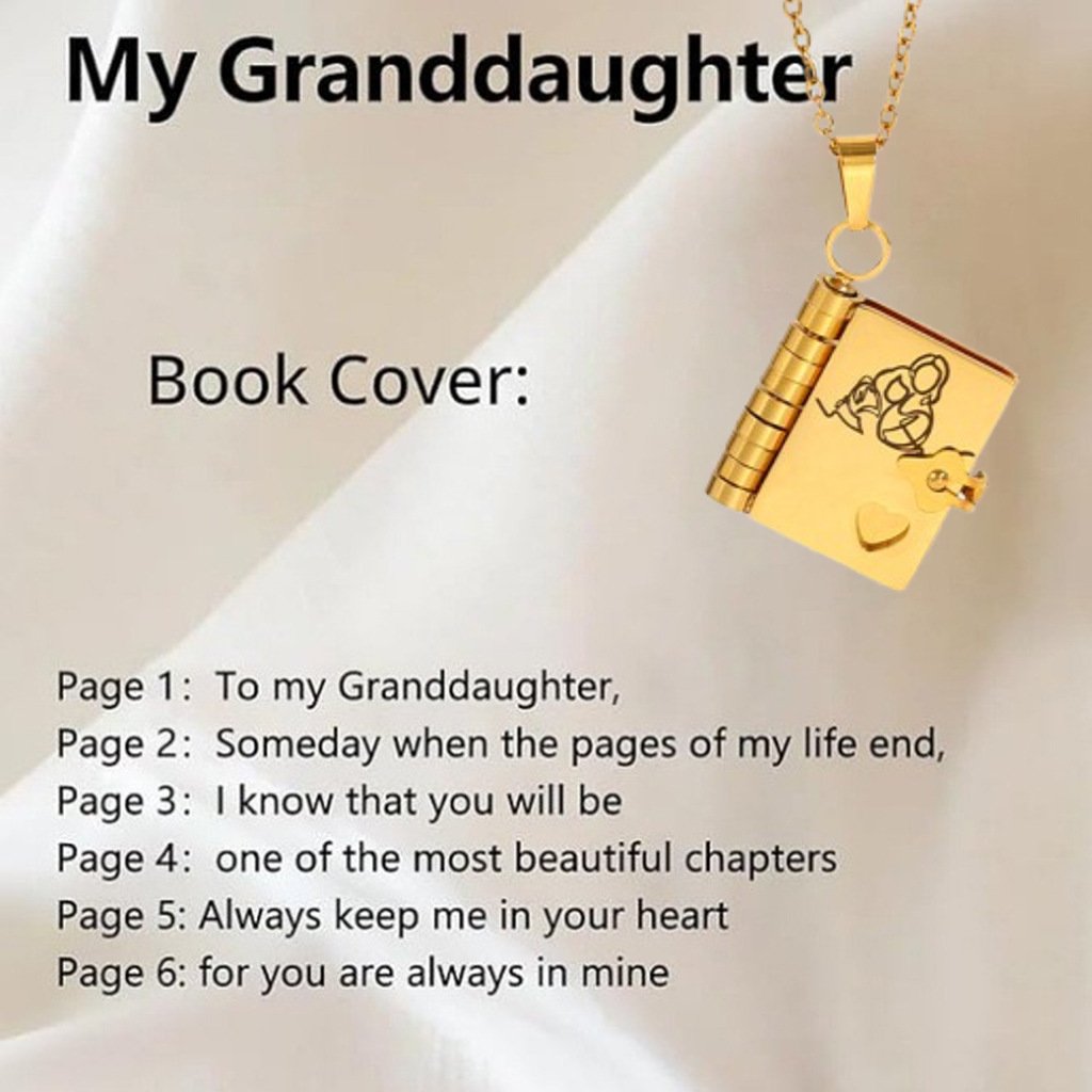 🎁For Granddaughter - The Most Beautiful Chapter Book Necklace