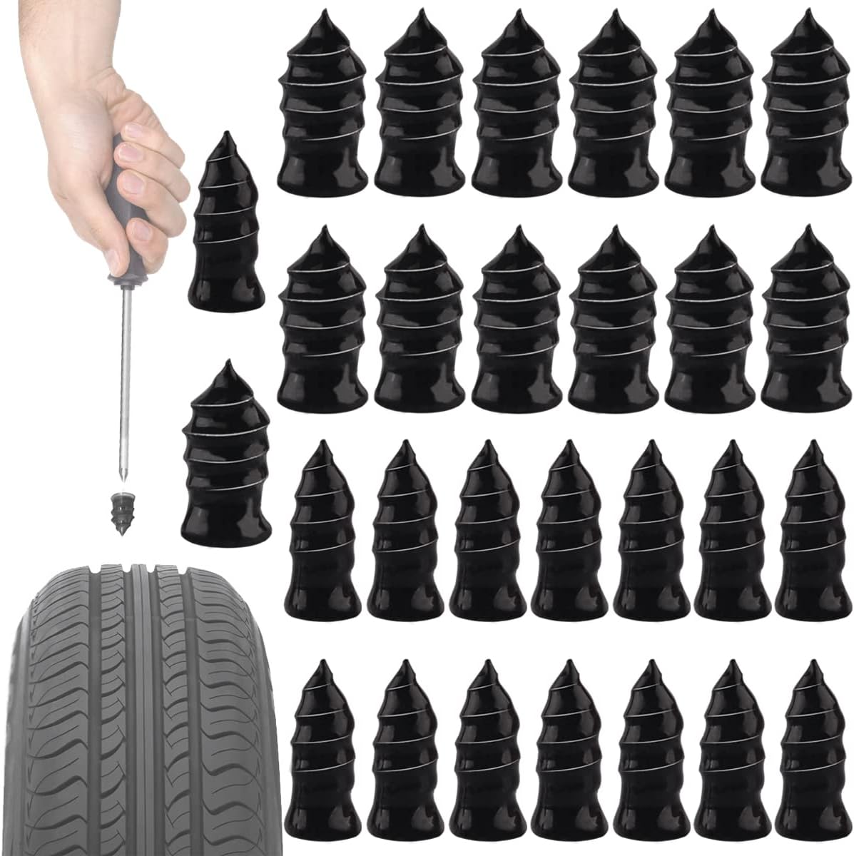 🎆 New Year Mega Sale – 49% OFF! 🔥 Instant Tire Plug Repair Kit 🚗✨ Free Screwdriver Included! ⭐