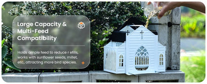 ✨ Create Your Private Sanctuary – Solar Church Bird Feeder 🎁 (Enjoy Free Shipping Sitewide)