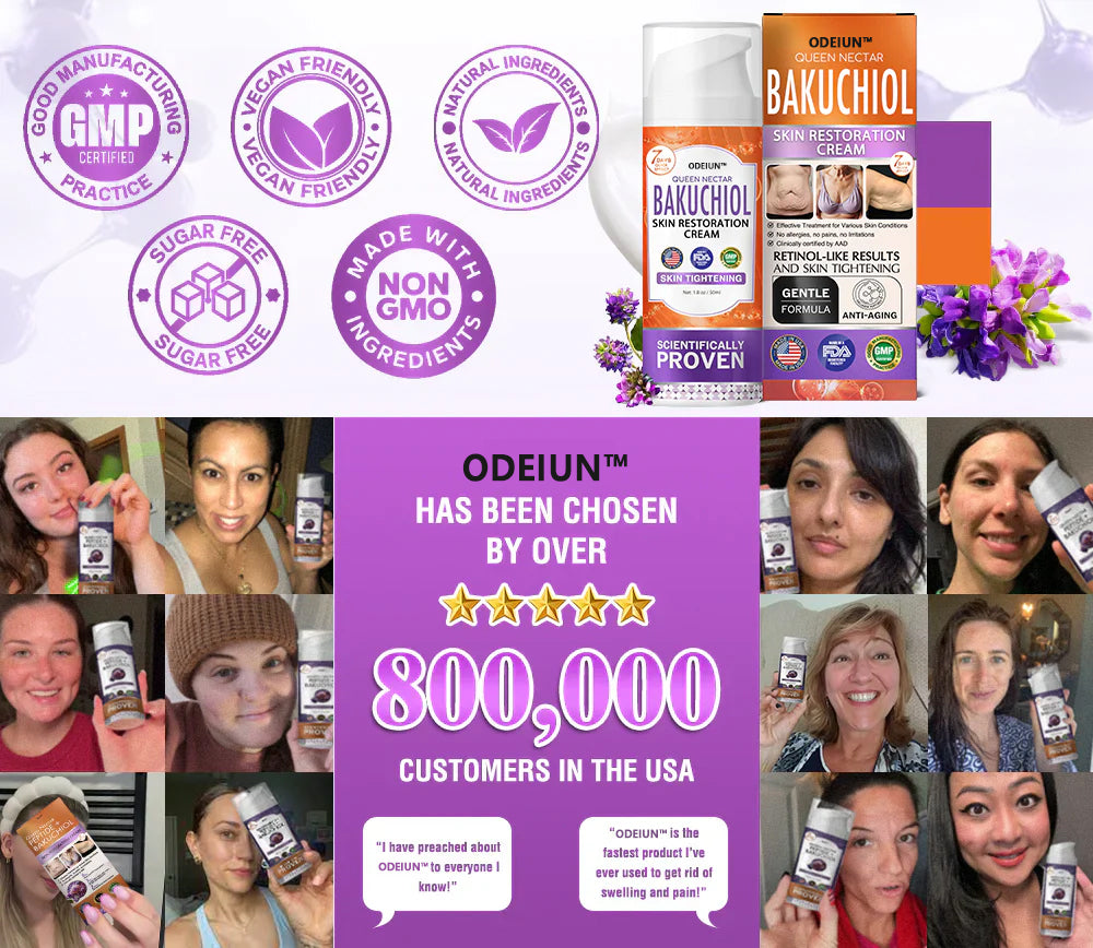 🇺🇸Made in an FDA-Registered Facility: ODEIUN™ 𝐐𝐮𝐞𝐞𝐧 𝐍𝐞𝐜𝐭𝐚𝐫 𝐏𝐞𝐩𝐭𝐢𝐝𝐞 + 𝐁𝐚𝐤𝐮𝐜𝐡𝐢𝐨𝐥 𝐒𝐤𝐢𝐧 𝐑𝐞𝐬𝐭𝐨𝐫𝐚𝐭𝐢𝐨𝐧 𝐂𝐫𝐞𝐚𝐦 - 𝐀𝐧𝐭𝐢-𝐚𝐠𝐢𝐧𝐠, 𝐇𝐲𝐝𝐫𝐚𝐭𝐢𝐧𝐠, 𝐒𝐤𝐢𝐧 𝐅𝐢𝐫𝐦𝐢𝐧𝐠 & 𝐋𝐢𝐟𝐭𝐢𝐧𝐠, 𝐒𝐤𝐢𝐧 𝐑𝐞𝐩𝐚𝐢𝐫, 𝐄𝐯𝐞𝐧 𝐓𝐨𝐧𝐞