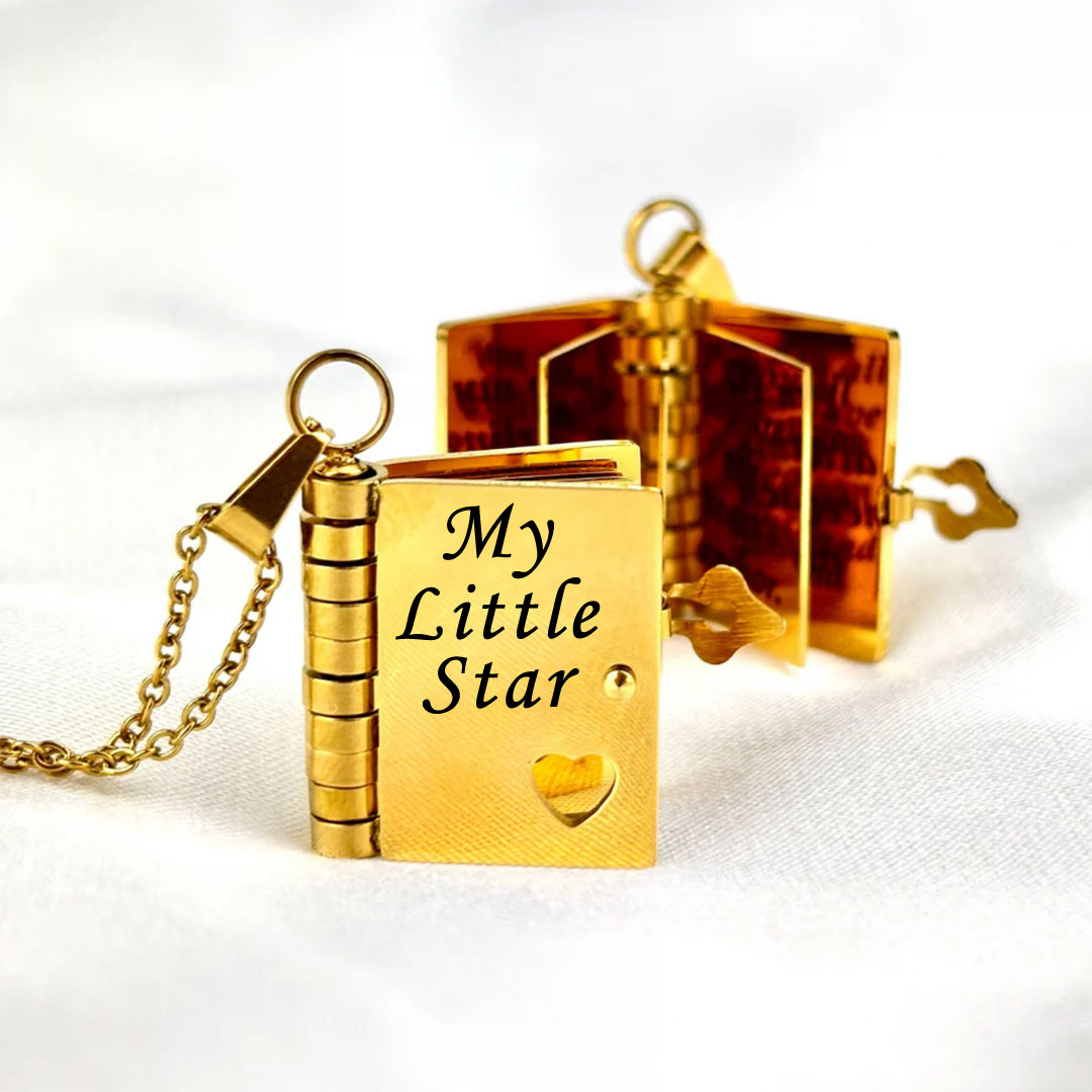 For Daughter/Son🌸 - My Little Star Book Necklace❤️