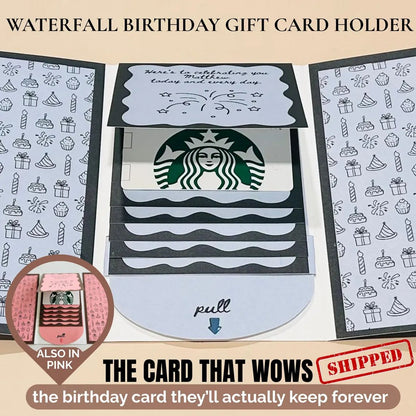🎁LAST DAY 50% OFF - 🎂✨ Handmade Waterfall Gift Card Booklet💖