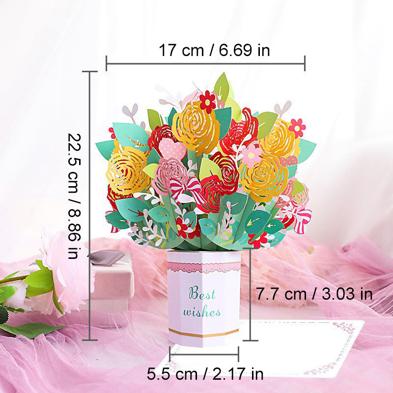 💐 Pop-Up Wildflower Valentine’s Card