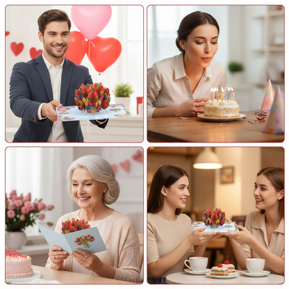 💐 Pop-Up Wildflower Valentine’s Card