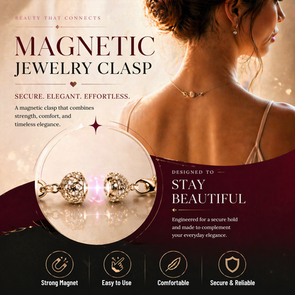 🔥 Secure Your Necklace in Seconds-Magnetic Necklace Clasps and Closures