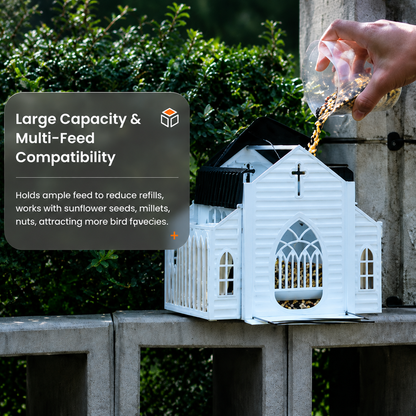 ✨ Create Your Private Sanctuary – Solar Church Bird Feeder 🎁 (Enjoy Free Shipping Sitewide)