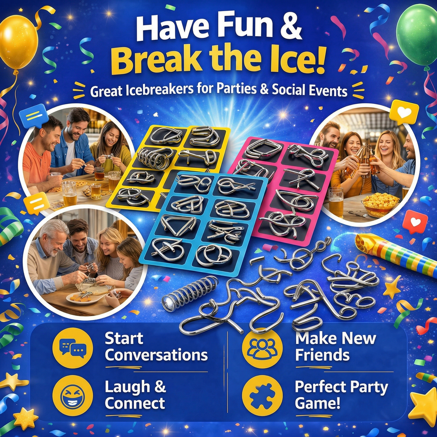 ✅ ✅ The Best Gift🎁 Metal Montessori Puzzle Solving