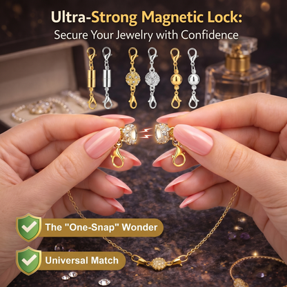 🔥 Secure Your Necklace in Seconds-Magnetic Necklace Clasps and Closures