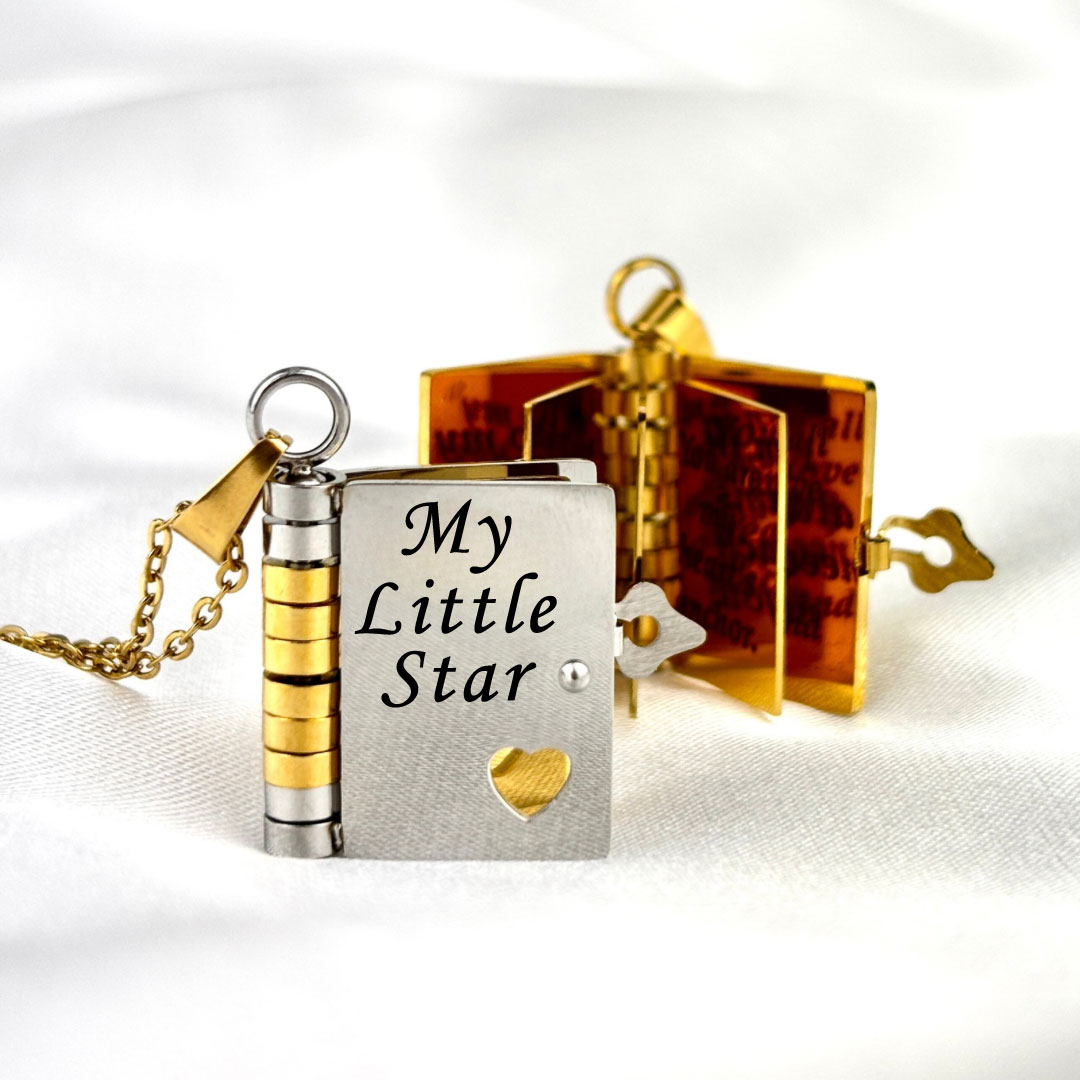 For Daughter/Son🌸 - My Little Star Book Necklace❤️