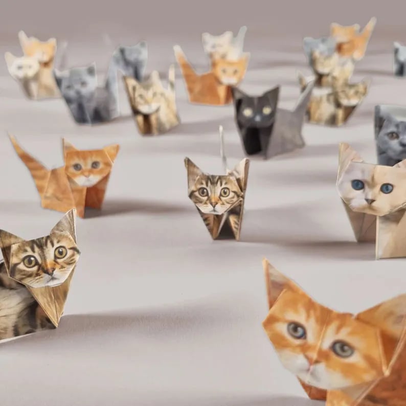 ✨Easy DIY Paper Cats Kit | Guided Lines & Instructions Included🎁Buy More Save More