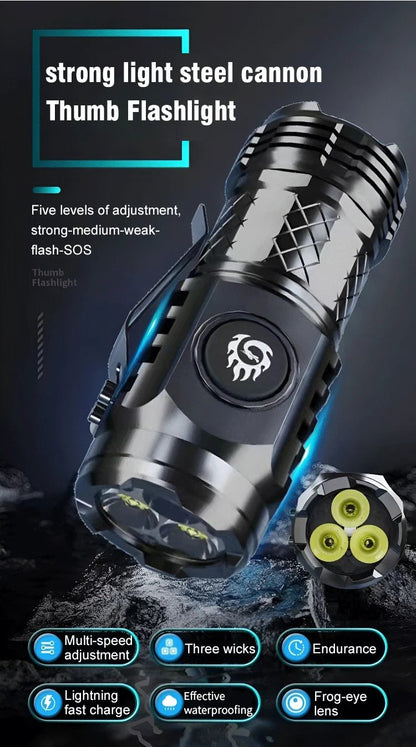 🔥LAST DAY PROMOTION 49% OFF 🔥 - Three-eyed Monster Mini Flash Super Power Flashlight