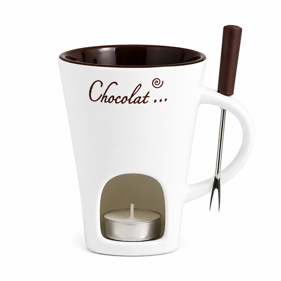 🍫 Melt. Dip. Share. — The Cozy Ceramic Fondue Cup 2