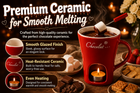 Glazed ceramic cup and candle warming base