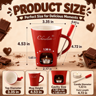 Size and dimensions of the ceramic fondue cup and fork