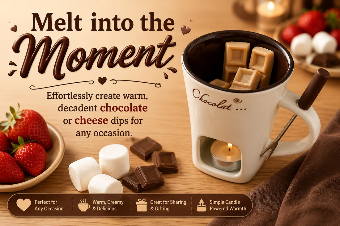 Melt into the moment with a warm chocolate or cheese dip