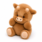 Brown Hugzy - Jumpy calf on white